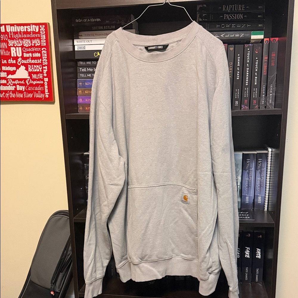 Carhartt Men's Light Gray Crewneck Sweater